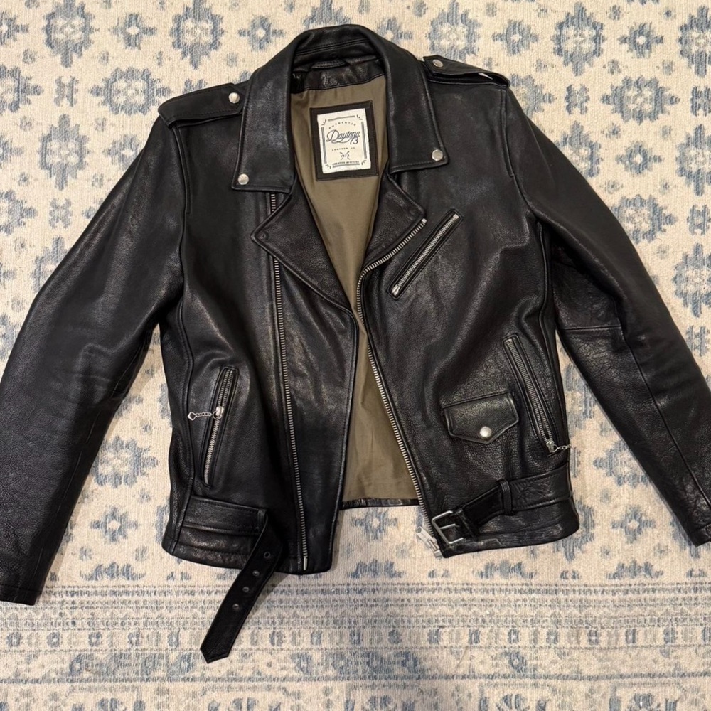 Black Leather Biker Jacket